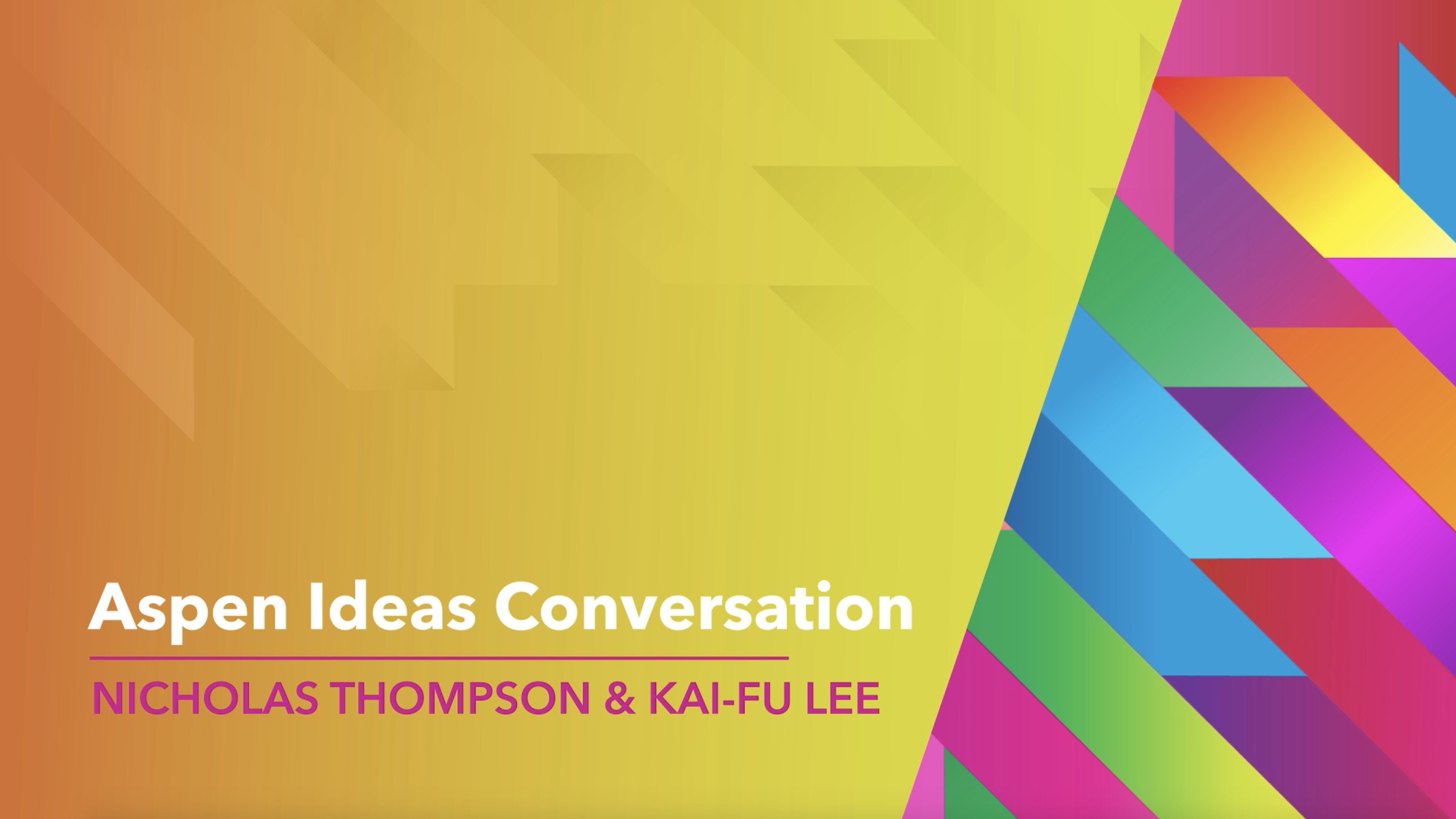 Aspen Ideas Festival 2020 KaiFu Lee, Maria Ressa, and William McRaven